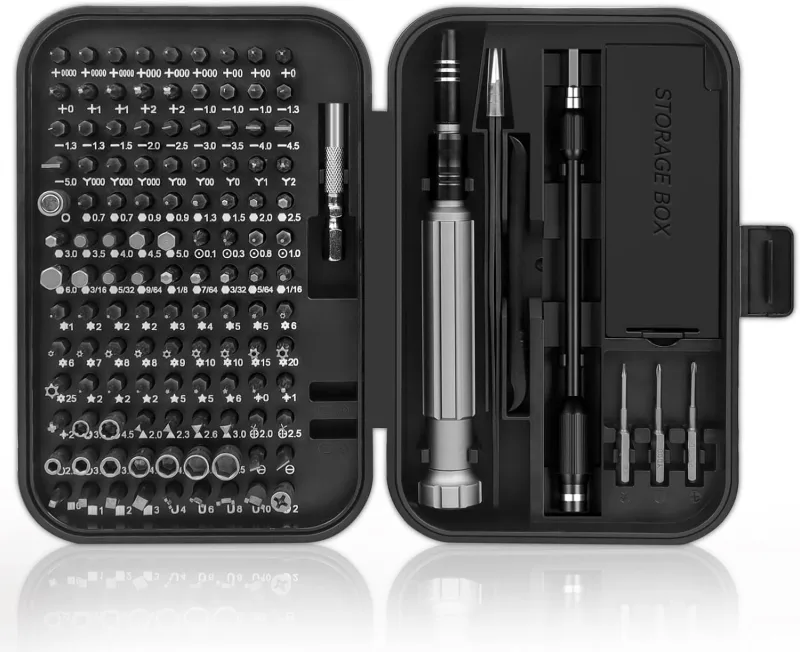 Destornillador Precision, 150 en 1 Juego Screwdriver, Magnéticos Destornilladores Torx para iPhone, Macbook, iPad, PC, Cámaras, Juguetes Electrónicos, Relojes