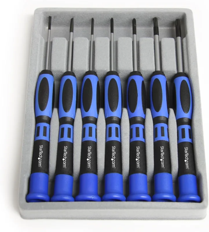 StarTech Juego Kit Set de Destornilladores de Precisión de 7 Piezas- Torx Phillips Plano