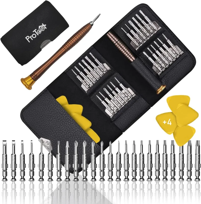 Juego de mini destornilladores de precisión,29en1,profesional,kit de mini destornilladores para reparación de gafas,reloj,iPhone,iPad,Smartphone,PC,portátil,tableta,electrónica