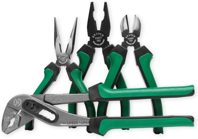 Mannesmann M10997, Juego de alicates, Multicolor, 4 piezas