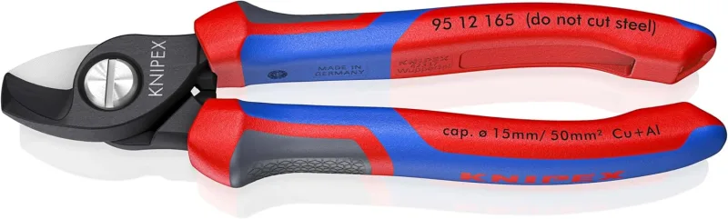 KNIPEX Wire Cutter Scissors with Comfort Handles 165 mm 95 12 165