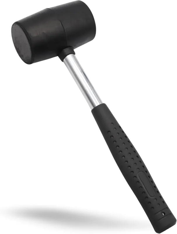 Mazo de goma Martillo de hule, Martillo de goma, Mazo de goma, Herramienta de caucho, Mazo de caucho, Martillos de hule, Golpe suave, Mazo con cabeza de goma, 300 Gramos