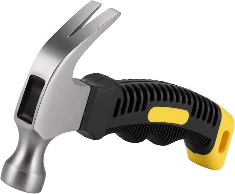 Martillo de carpintero pequeño de 8 onzas, con agarre cómodo para quitar uñas y uso doméstico, 165 x 103 x 25 mm