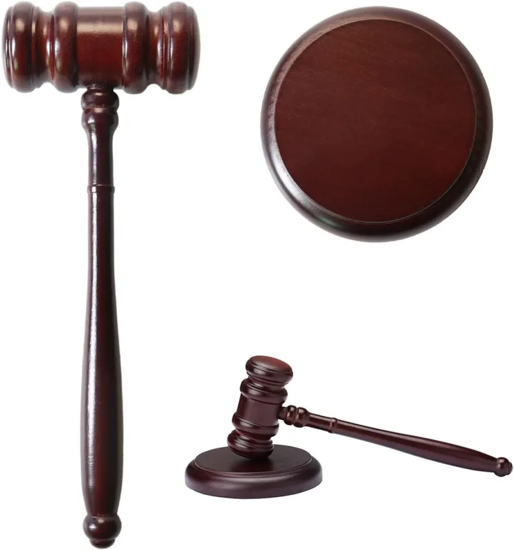 Wooden Auction Hammer, Judge Mallet, Wooden Judge Hammer, Judge Hammer Set, It Is A Practical Tool For Lawyers, Judges and Auctioneers