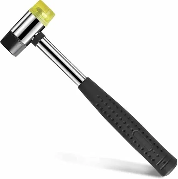 Martillo de goma de doble cara de instalación, Martillo de mazo, martillo suave, Maza de goma, Herramienta de impacto suave, Martillos de cabeza desmontable, Cabeza 35 mm