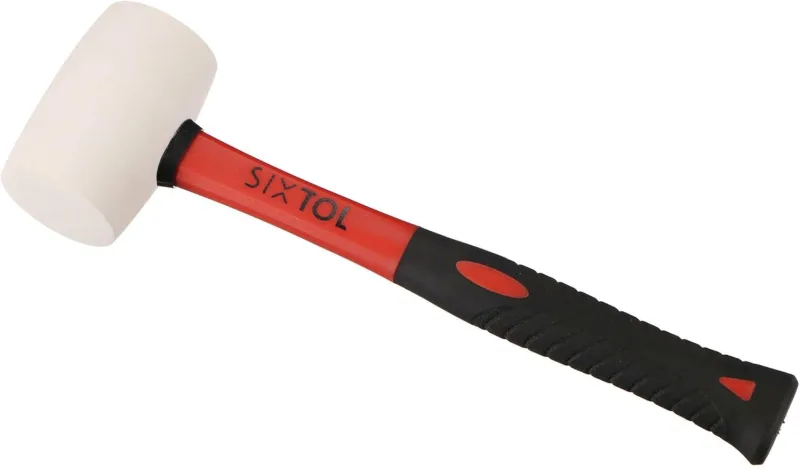 Práctico martillo de goma SIXTOL TPR con peso 220 g y longitud 285 mm