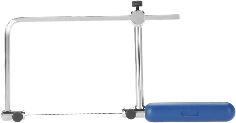 U Shape Saw Frame with 6 Spiral Saw Blades Adjustable Cutting Tool Jewelry Making Kit