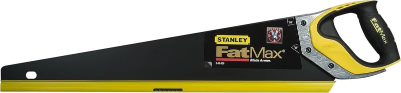 STANLEY FATMAX Gen2 Saw, Length 500mmx1mm, Cuts Forward and Back, Appliflon Layer to Reduce Jams, 7 Teeth Per Inch, Ergonomic Handle, 2-20-529