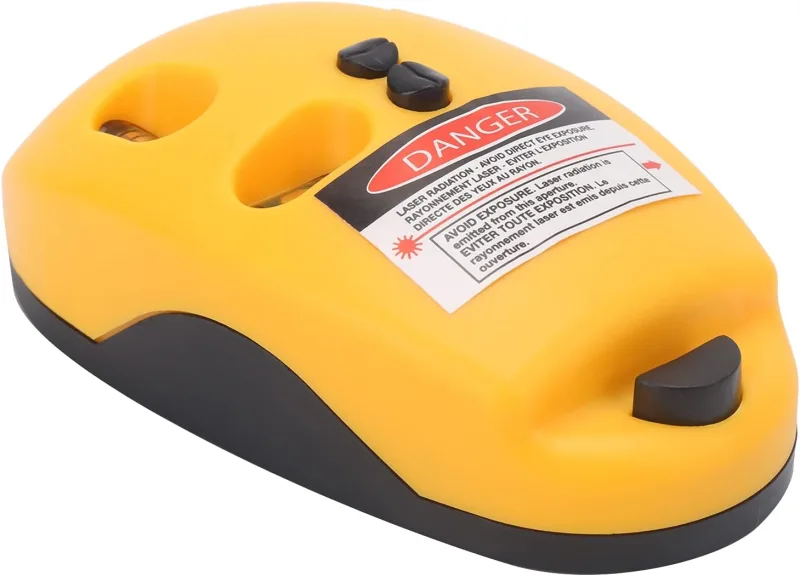90 Degree Right Angle Infrared Laser Level for DIY Projects, High Precision Laser Square 0.01 with Level Bubble, Measuring Tool for Floors and Shelves (Yellow)