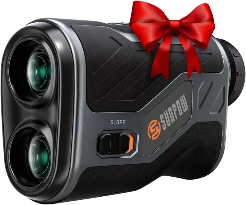 SUNPOW Golf Rangefinder with Slope, High Precision Rechargeable Laser Rangefinder for Golf and Hunting, 1200 Yards, 7X Magnification