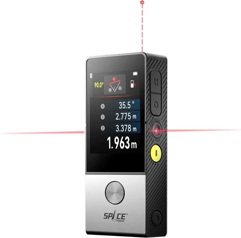 MiLESEEY D9 Pro Laser Meter with Visual Alignment Indicator, 100M Professional Laser Meter with IPS Touch Screen Interface, P2P, Live Angle Display, Sync App