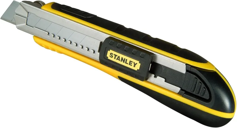 STANLEY FATMAX 1-10-481, Cutter FatMax 18 mm, Stainless Steel, 6 x 18 mm Blades Included, Robust and Ergonomic