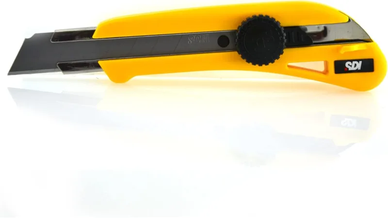 Professional Cutter Large (18 mm) with Wheel with Metal Rack System and Adjustable Wheel Brake, Includes 2 Spare Parts by Office Box