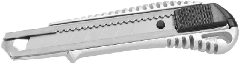 Ferrestock FSKTW118 Professional Extra Heavy Duty Metal Knife Made of Aluminum, 18mm Stainless Steel Blade, Locking System and Interchangeable Blades