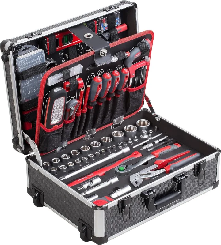 Meister 8973740 230-Piece Tool Set with Telescopic Handle with Tools