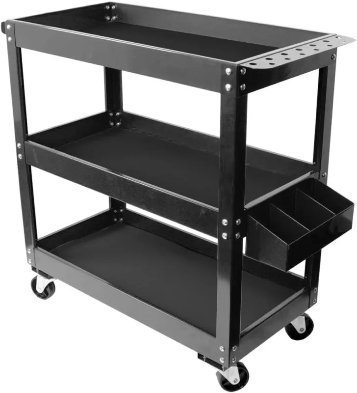 JOMAFA - TOOL WORKSHOP TROLLEY 3 TRAYS WITH HOLDERS FOR TOOLS AND SPRAYS, BOATS, ETC