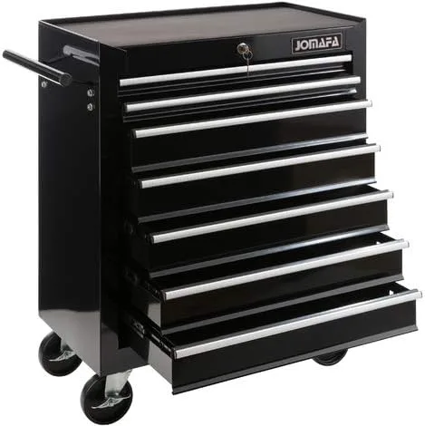JOMAFA - Carro TALLER para Herramientas 7 CAJONES | Cerradura | 4 Ruedas 360º