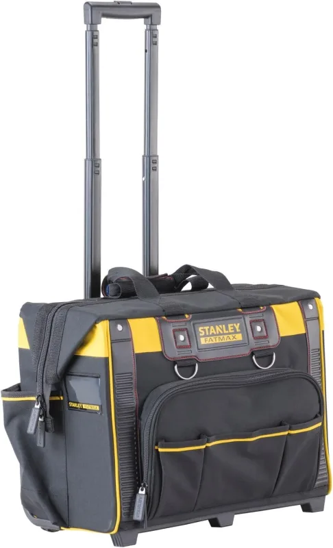 STANLEY FATMAX Bolsa Rígida con Ruedas, Organización Óptima para Herramientas, Asa Telescópica Resistente, Ruedas para Transporte Fácil, Medidas 50 x 36 x 41 cm, FMST1-80148