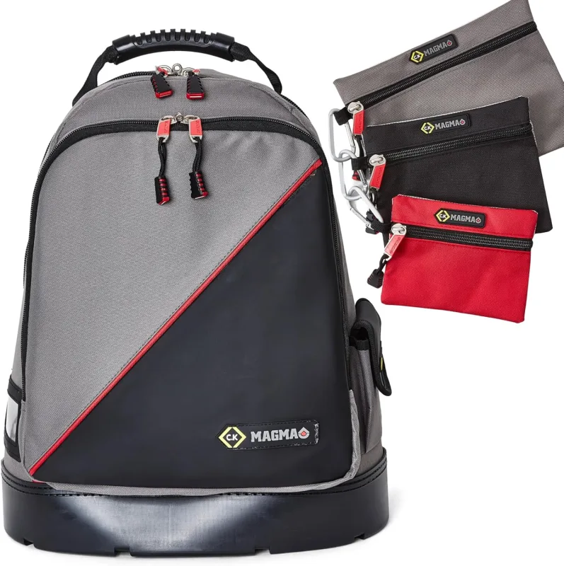 C.K MAGMA CK Tools MA2635 - Mochila de herramientas para electricistas, 39 bolsillos, caja de herramientas para electricistas, caja de herramientas de almacenamiento, mochila de trabajo, bolsa de
