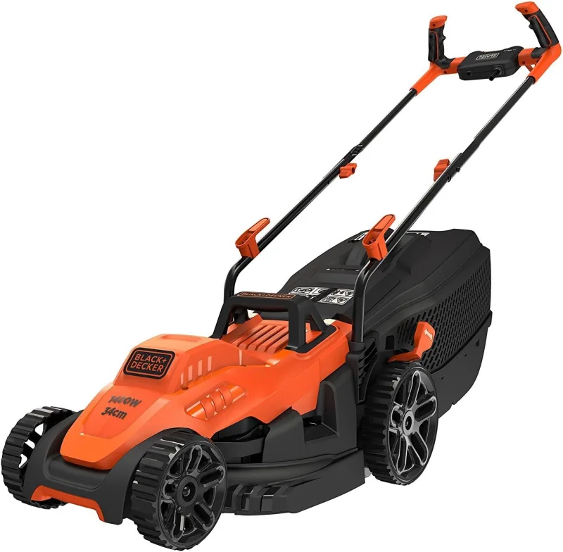 Black+Decker BEMW461BH Cortacésped, Naranja, 1400W