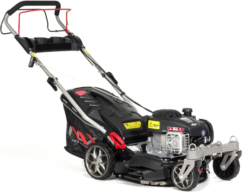NAX POWER PRODUCTS 1000S motor Briggs & Stratton serie 450E 125 cm3 ancho de corte 42 cm cesta 45l sistema de lavado de la carcasa cortacésped a gasolina con tracción