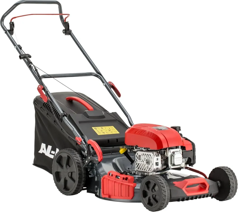 AL-KO Easy Petrol Lawn Mower 4.66 P-D, Cutting Width 46 cm, Motor Power 1.9 kW, Central Cutting Height Adjustment, 4INONE Function, Sheet Steel Housing, for Surfaces