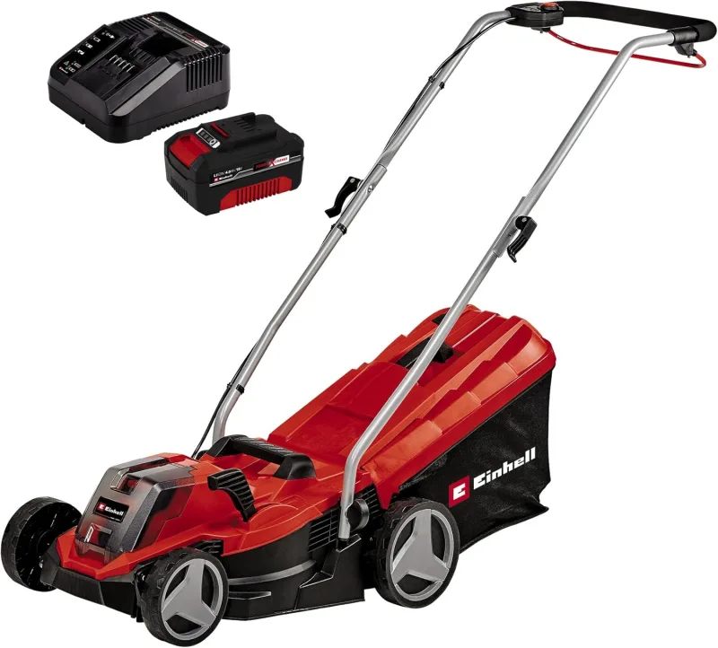 Einhell Cortacésped inalámbrico GE-CM 18/33 Li (1 x 4,0 Ah), 18 V/MAX. 200 m² / Neuheit 2020