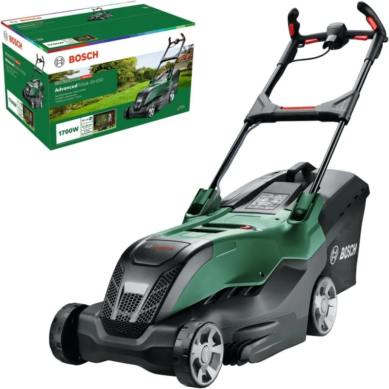 Bosch Powerful AdvancedRotak 40-650 Lawn Mower, Motor Power 1700 W, Cutting Width: 40 cm