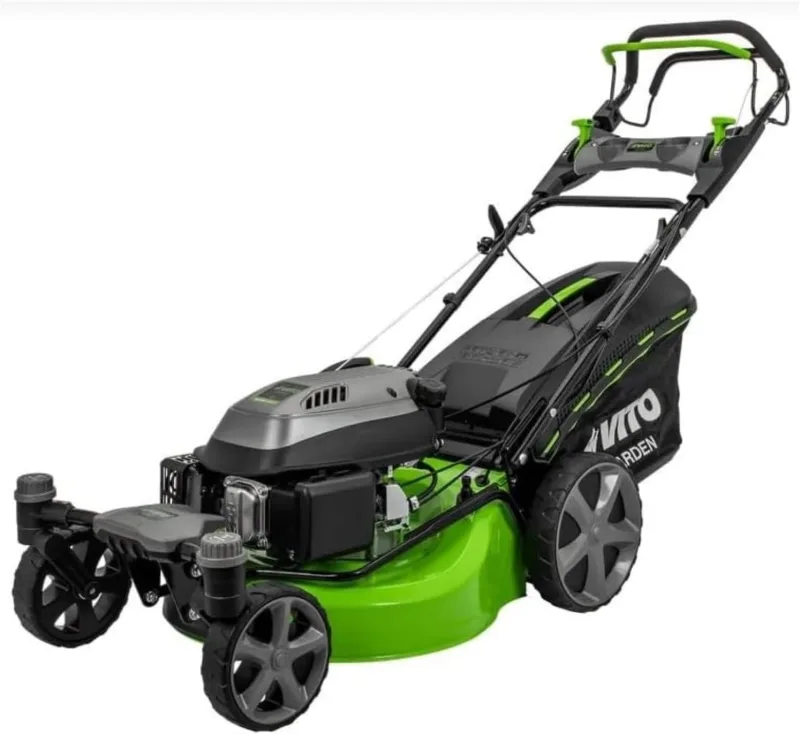 Self-tracting lawn mower with petrol engine 4T 196 cm³ – Cuts Petrol Lawn Cutting Width 50.8 cm, Swivel Front Wheels, Ideal for Surfaces up to 2000 m²