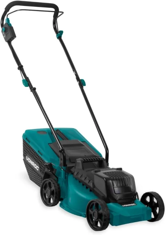 VONROC Cordless Lawn Mower 40 V – Brushless Carbon Motor – 33 cm | Battery and Quick Charger Excl.