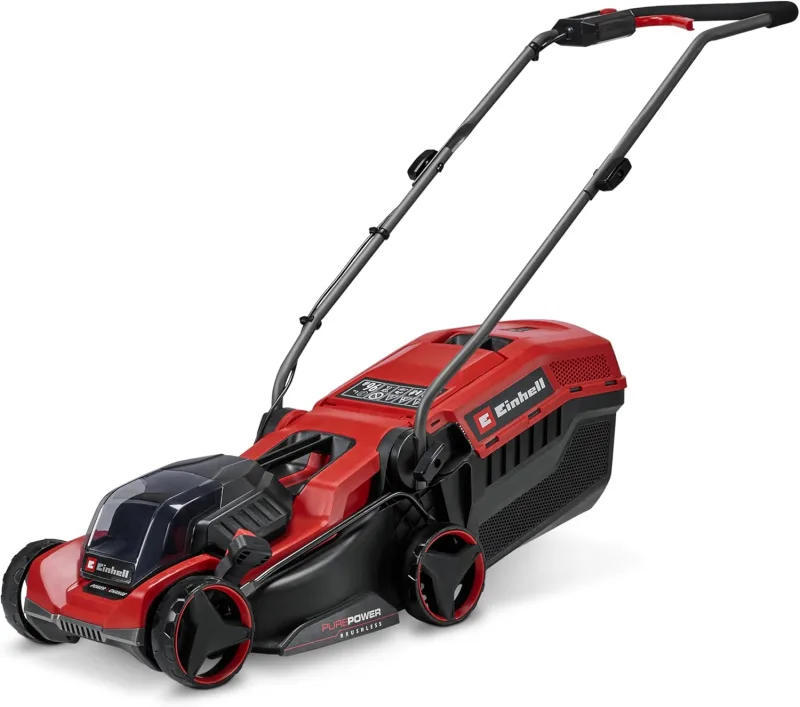 Einhell Battery mower GE-CM 18/32 C Li BL-Solo Power X-Change (18 V, 32 cm Cutting Width, up to 270 m², Brushless, Basket 27 L, Close to Edge Cut, without battery)