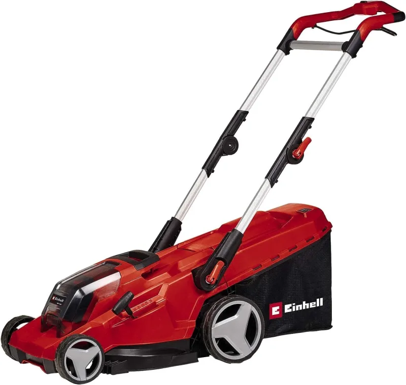 Einhell Battery mower GE-CM 36/41 Li-Solo Power X-Change (36 V, 41 cm Cutting Width, up to 500 m², Brushless, 50L Collecting Bag, 25-75 mm Cutting Height, without battery)