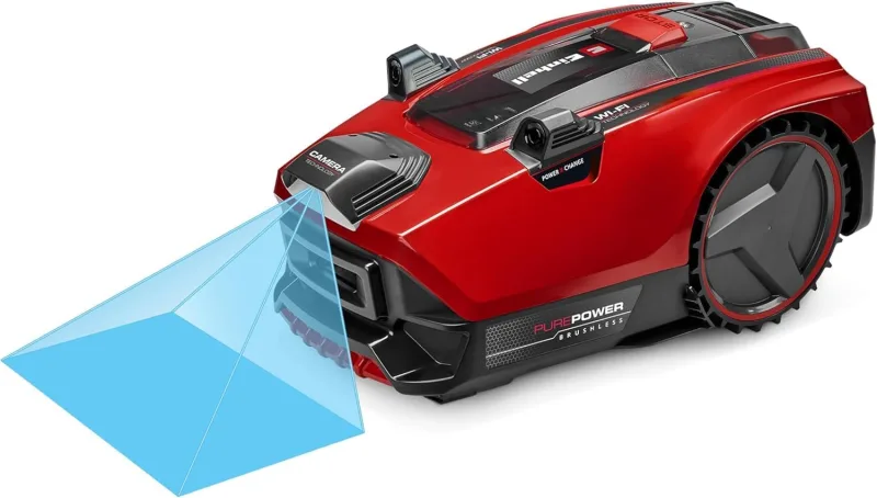 Einhell Freelex CAM Plus 600 Power X-Change Robotic Lawnmower (18 V, Camera in Place of Boundary Cable, for 600 m², WiFi, Up to 25% Tilt, Incl. 4.0 Ah Plus Battery)