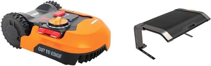 Bundle Robotic Lawn Mower + Garage: Robotic Lawnmower WORX Landroid Plus WR165E up to 500 m² Included Robotic Lawn Mower Garage