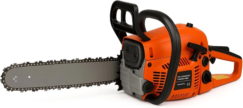 SVE Motosierra de Gasolina 52cc con Hoja de 50 cm – Arranque Rápido, Baja Vibración, Cadena de Alto Rendimiento, Ideal para Tala, Poda y Corte de Madera