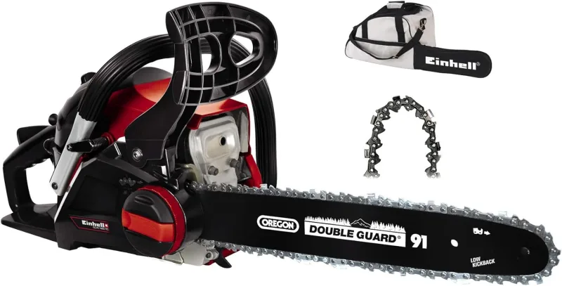 Einhell Petrol Chainsaw GC-PC 1435 I TC Kit (1400 W, 41 cm³, Oregon Saw Chain and Quality Sword 35 cm, Anti-Return Protection with Instant Chain Brake, Tension and Shift