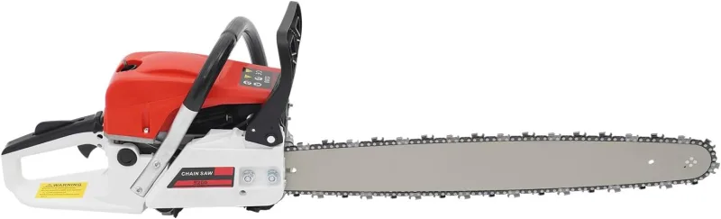 52CC Gasoline Chainsaw 2 Stroke 7500RPM Gasoline Chainsaw Blade Length 22 Inch Tree Care Saw with 550ml Fuel Mixer Bottle