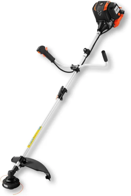 Desbrozadora Gasolina Fuxtec FX-4MS142-42,5cc, Multiherramienta 2 en 1 y Motor de 4 Tiempos - Cómodo Cortasetos, Correa, Cuchilla de 3 Dientes y Carrete de Doble Hilo incluidos