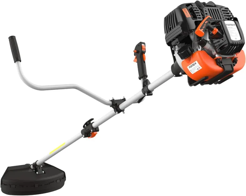 Fuxtec Multifunctional Petrol Brush Cutter FX-4MS131 - 4 Stroke with Quiet Motor, Professional Multifunctional Shoulder Strap 2 in 1, Trimmer, 31cc, Easy Starter