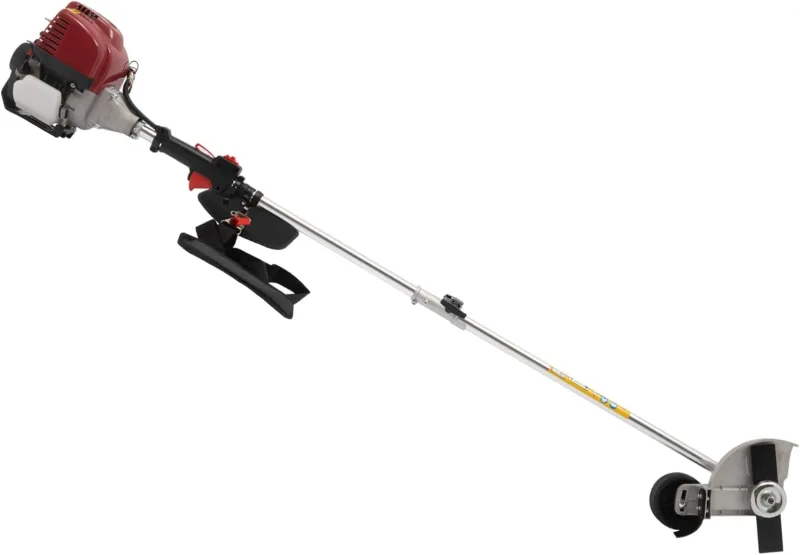 12cc 4-Stroke Petrol Brushcutter with 2 Cutting Heads 750W 8500RPM Brushcutter with 650ml Fuel Tank Volume, Funnel and Glasses, Lawn Mower for Care