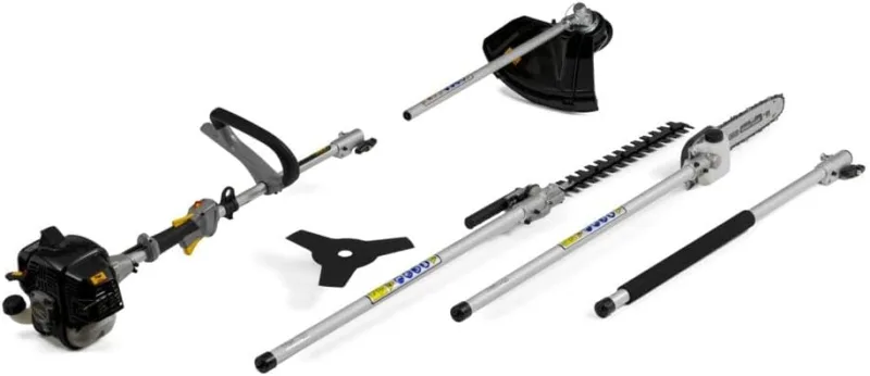 Alpina AMT 26 Multitool, 25.4 cc Petrol Engine, with Telescopic Pruner, Hedge Trimmer Accessory, String Trimmer and Blade, Detachable Telescopic Handle, Shoulder Strap Included