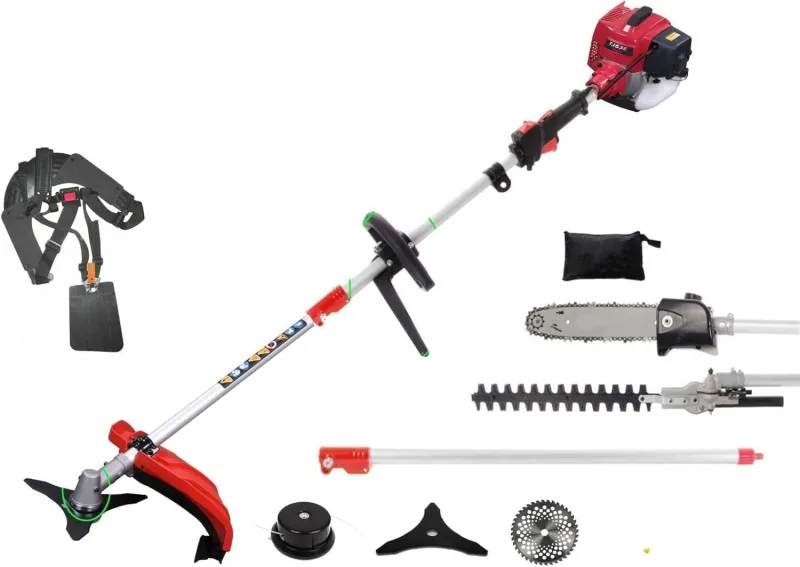 Kawasaki TJ 53E Multi-function Brushcutter, Height Trimmer, Height Hedge Trimmer, 52cc