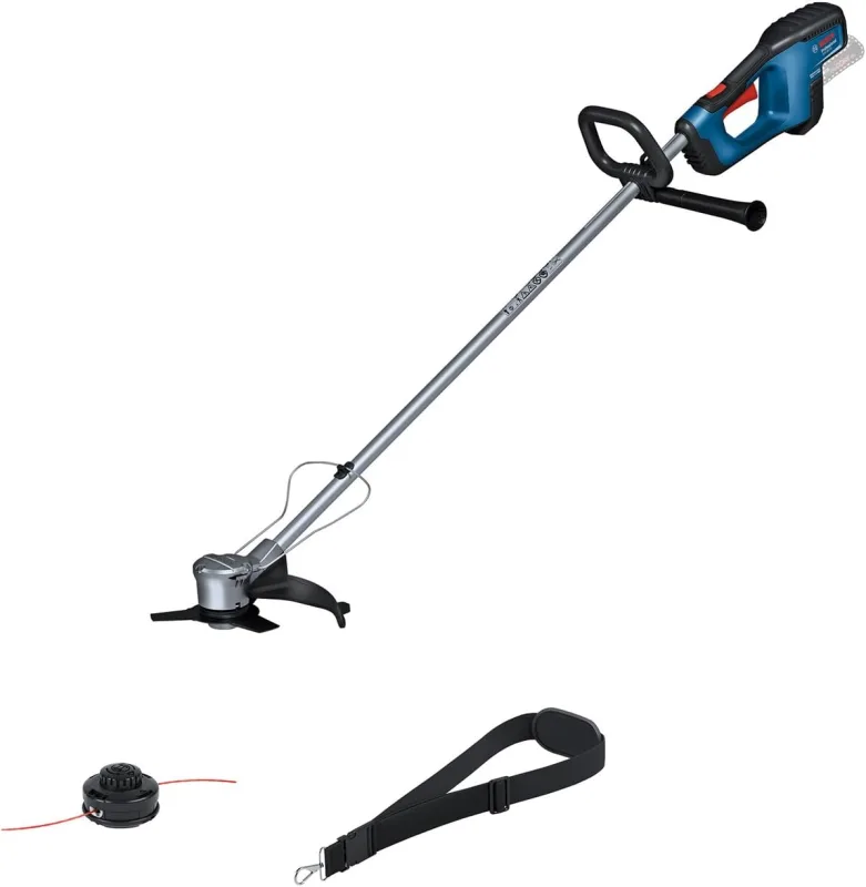 Bosch Professional 18V System desbrozadora a batería GFR 18V-23 (Brushless, diámetro de corte de 23 cm, incl. 1 bobina, 1 correa , juego de cuchillas, protector de plantas)
