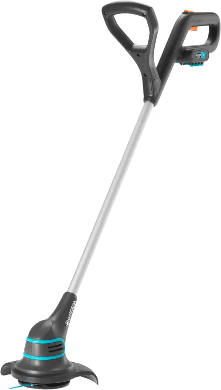 Gardena 09822-20 SmallCut Li-23R Battery Trimmer with 230mm Cutting Diameter, Durable Plastic Blade, 2 Handles, Black/Anthracite/Turquoise