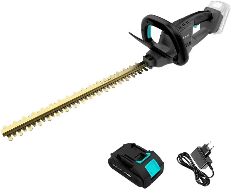 Cecotec Cortasetos a Batería Longitud Corte hasta 45cm TitaniumSword 4500 Freemove. Batería 21V, Motor sin Escobillas, Brushless, Cuchillas de Titanio, Ramas hasta 16mm, Sistema de Seguridad