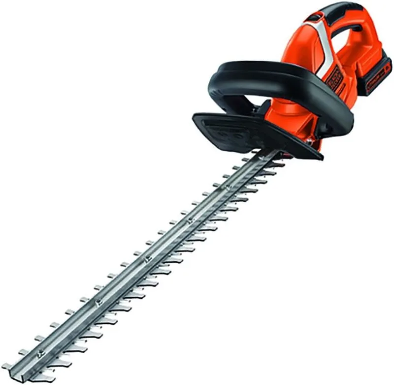 BLACK+DECKER Cortasetos 18V con Batería Litio de 2.0Ah y Espada de 45cm 18mm Tiene Espacio Entre Dientes con 18 Niveles de Potencia, GTC1845L20
