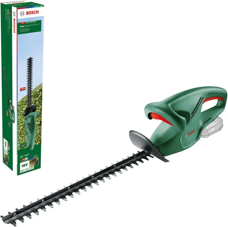 Bosch cortasetos a batería EasyHedgeCut 18V-44-11 (1 batería de 2,0 Ah; sistema de 18 V; hoja de 44 cm de largo; para recortar setos pequeños; en embalaje de cartón)