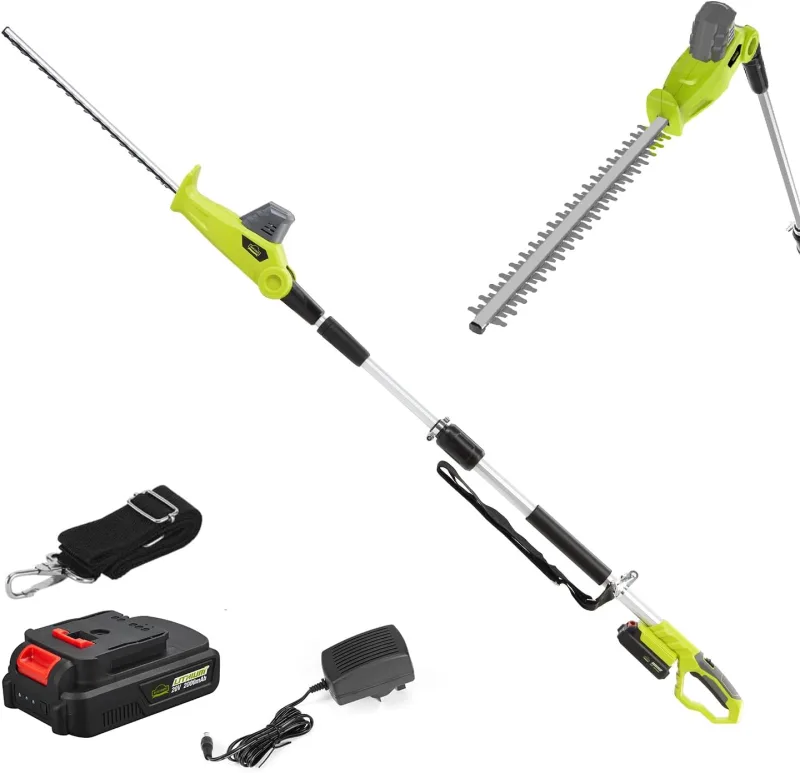 20 V Battery Telescopic Hedge Trimmer - DEWINNER Extendable Adjustable Long Range Cutter – Battery and Charger included…