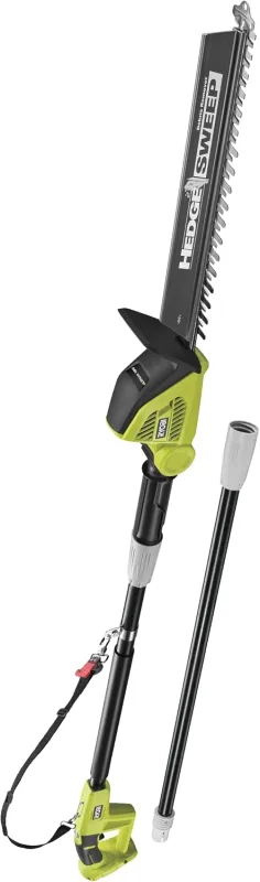 RYOBI - 18V One+ Cordless Pole Hedge Trimmer - 45cm Blades - Long Range Work - Supplied with 1 Case, 1 Harness, 1 Extension - OPT1845 - Without Battery or Charger