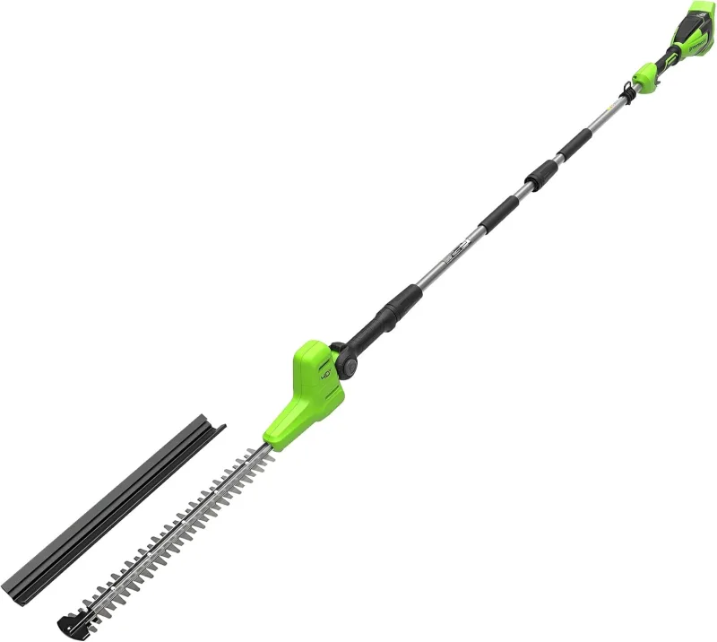Greenworks 40V Hedge Trimmer with Split Shaft, 51 cm Double Action Blades, Cuts 28 mm Thickness, Pivot Head 112.5°, 3200 SPM WITHOUT Battery or Charger PH40B01-01